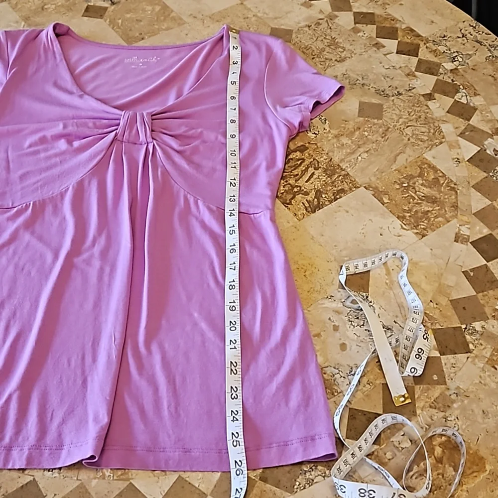 Willi Smith Purple Top Shirt Blouse Size M Medium - Picture 12 of 16